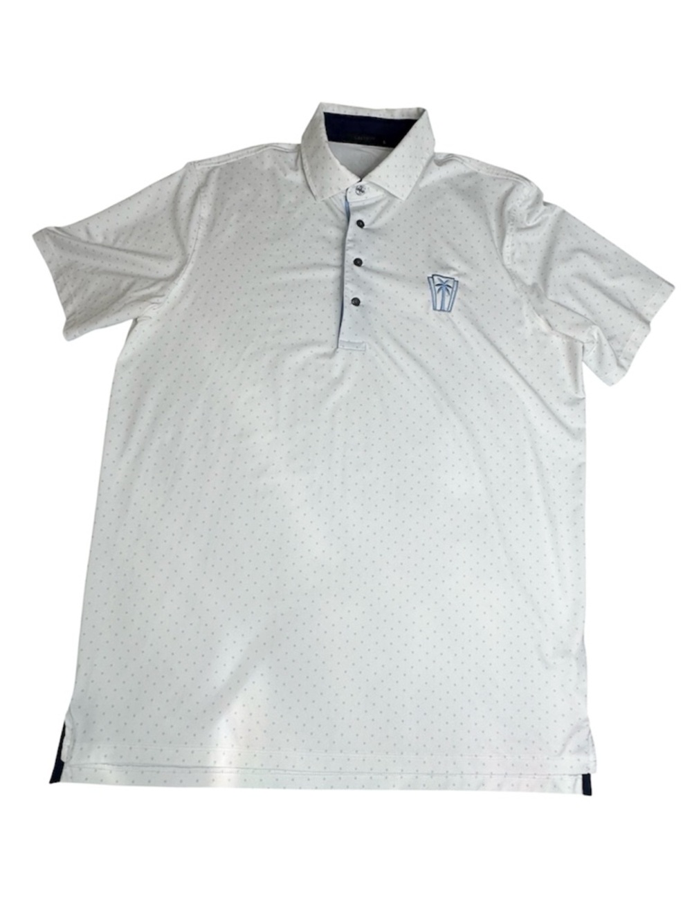 Greyson Men’s L Striped‎ Performance Polo Shirt Golf Outdoor Allover Print Sz L